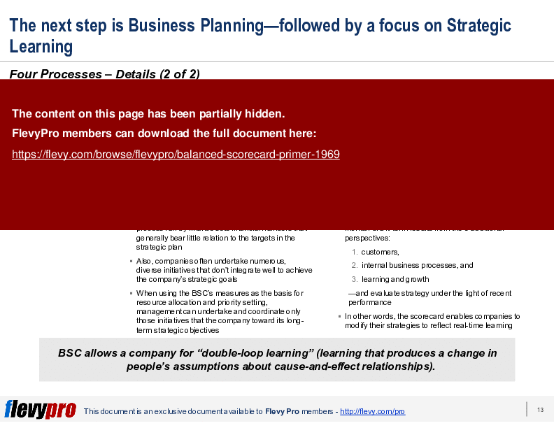 This is a partial preview of Strategy Classics: Balanced Scorecard (BSC) (30-slide PowerPoint presentation (PPTX)). Full document is 30 slides. 