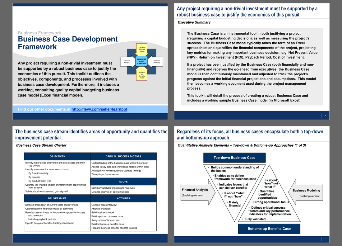 Business Case Development Framework (32-slide PPT PowerPoint presentation (PPT)) Preview Image