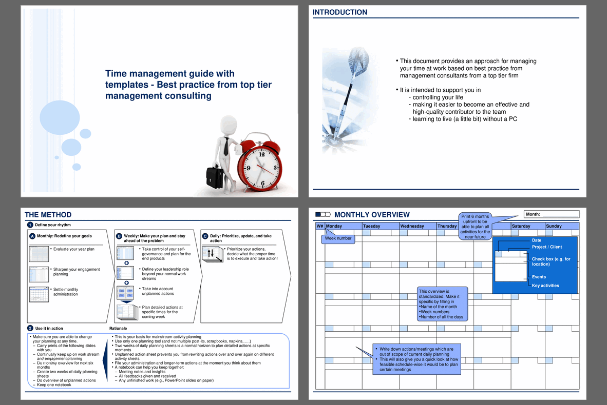 Time Management Guide with Templates (35-slide PPT PowerPoint presentation (PPT)) Preview Image