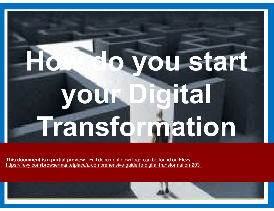 A Comprehensive Guide to Digital Transformation (206-slide PPT PowerPoint presentation (PPT)) Preview Image