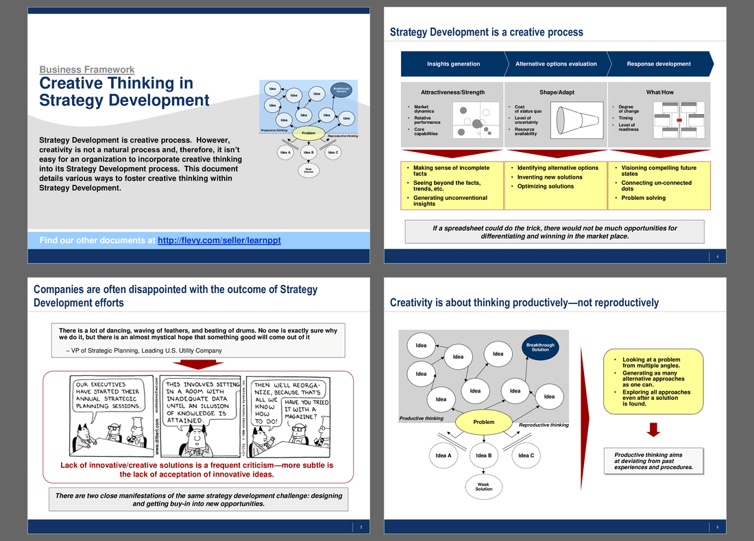 Creative Thinking in Strategy Development (39-slide PPT PowerPoint presentation (PPT)) Preview Image