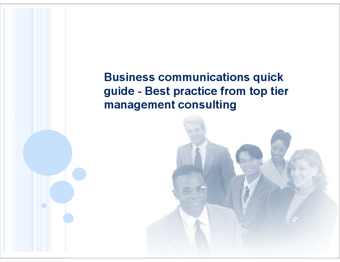 Business Communications - Best Practice (12-slide PPT PowerPoint presentation (PPT)) Preview Image