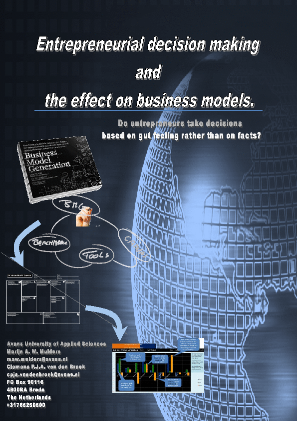 Entrepreneurial Decision Making and the Effect on Business Models (21-page PDF document) Preview Image