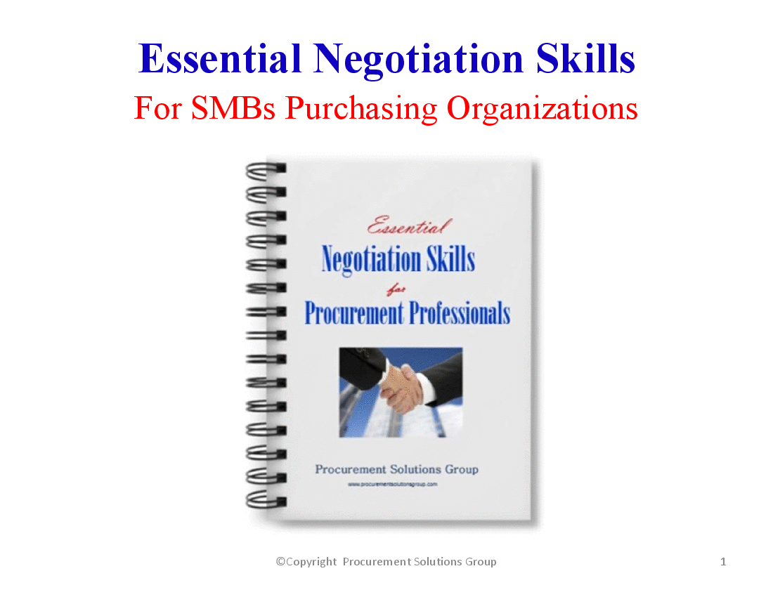 Procurement: Supplier Negotiation Skills (56-slide PPT PowerPoint presentation (PPTX)) Preview Image