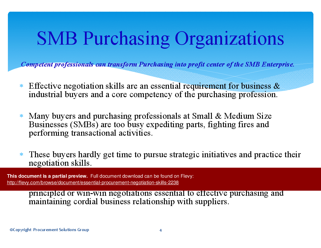 This is a partial preview of Procurement: Supplier Negotiation Skills (56-slide PowerPoint presentation (PPTX)). Full document is 56 slides. 