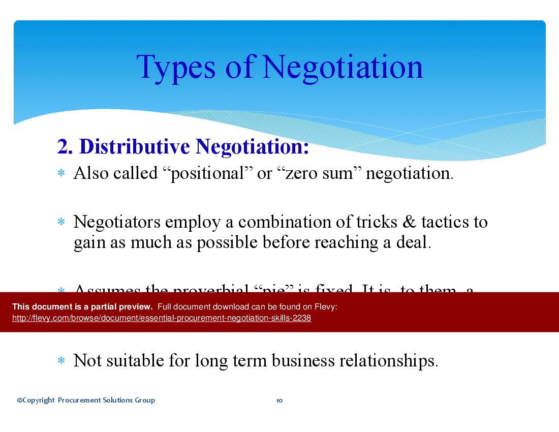 This is a partial preview of Procurement: Supplier Negotiation Skills (56-slide PowerPoint presentation (PPTX)). Full document is 56 slides. 