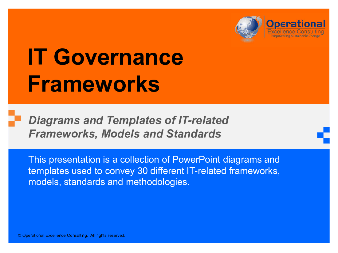 This is a partial preview of IT Governance Frameworks (197-slide PowerPoint presentation (PPTX)). Full document is 197 slides. 
