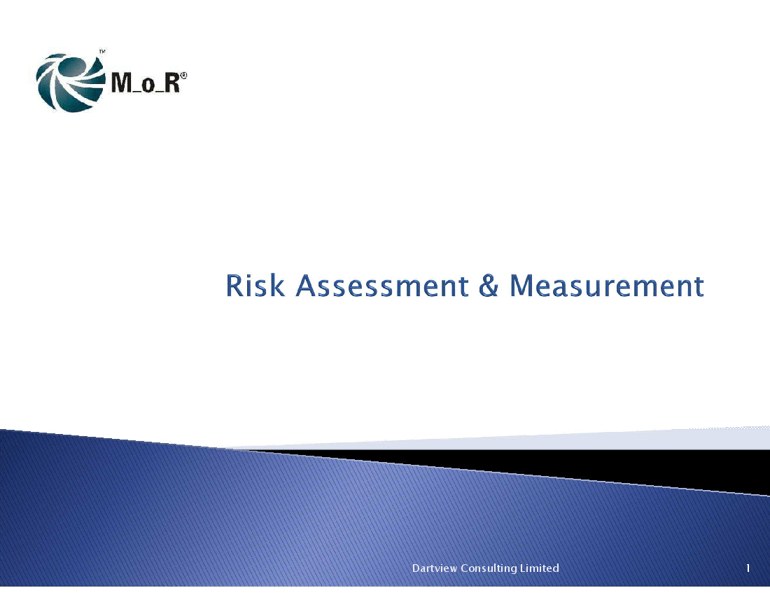Risk Assessment & Measurement