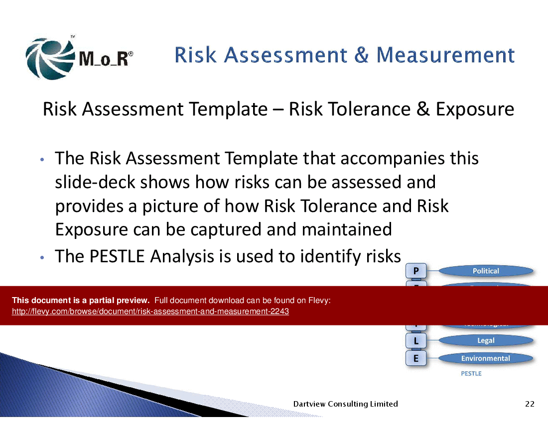 Risk Assessment & Measurement (24-slide PPT PowerPoint presentation (PPTX)) Preview Image