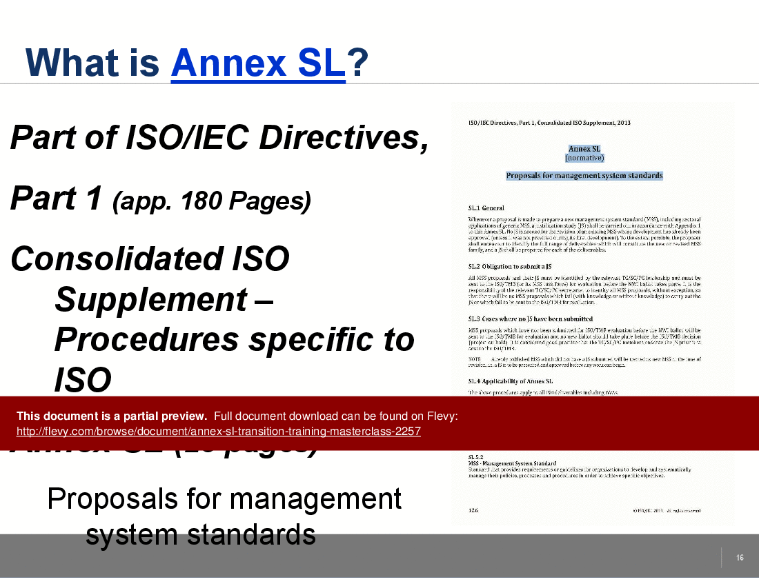 Annex SL Transition Training MasterClass (34-slide PPT PowerPoint presentation (PPT)) Preview Image