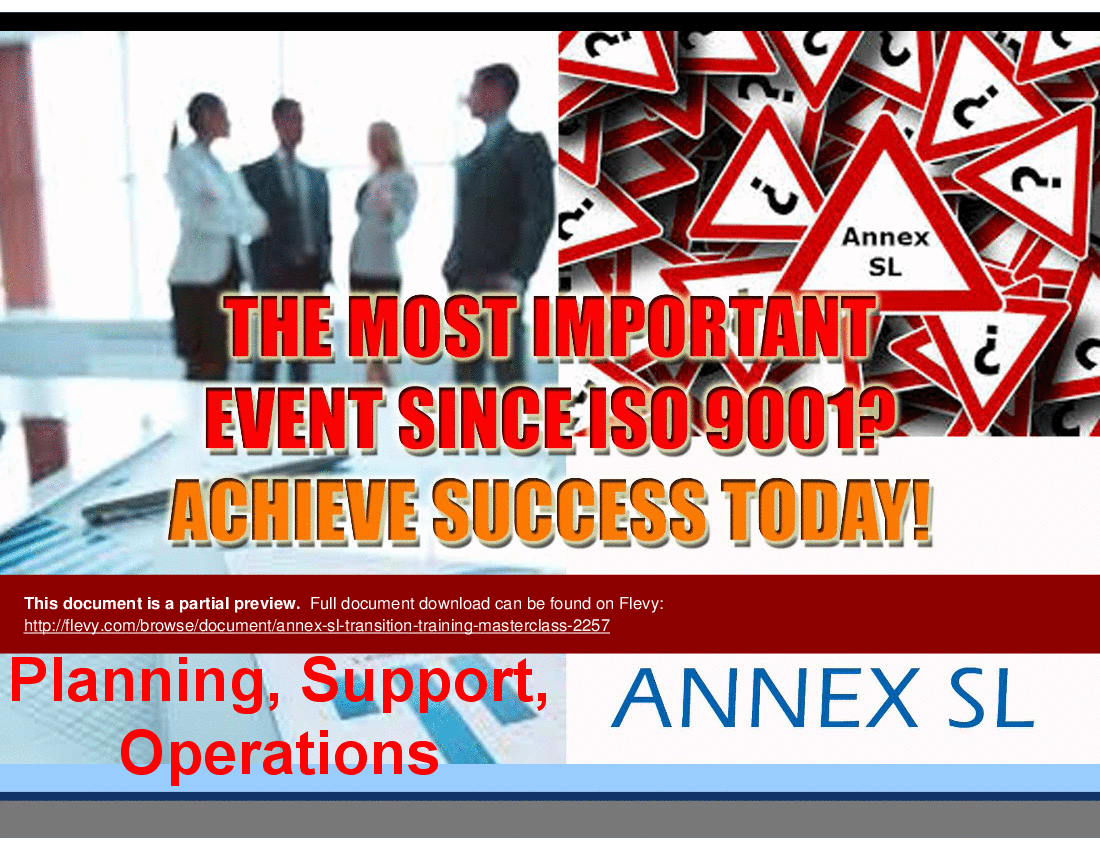Annex SL Transition Training MasterClass (34-slide PPT PowerPoint presentation (PPT)) Preview Image