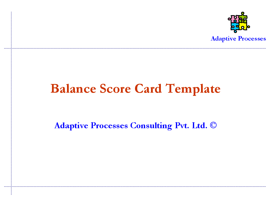 Balanced Scorecard Template (6-slide PPT PowerPoint presentation (PPT)) Preview Image