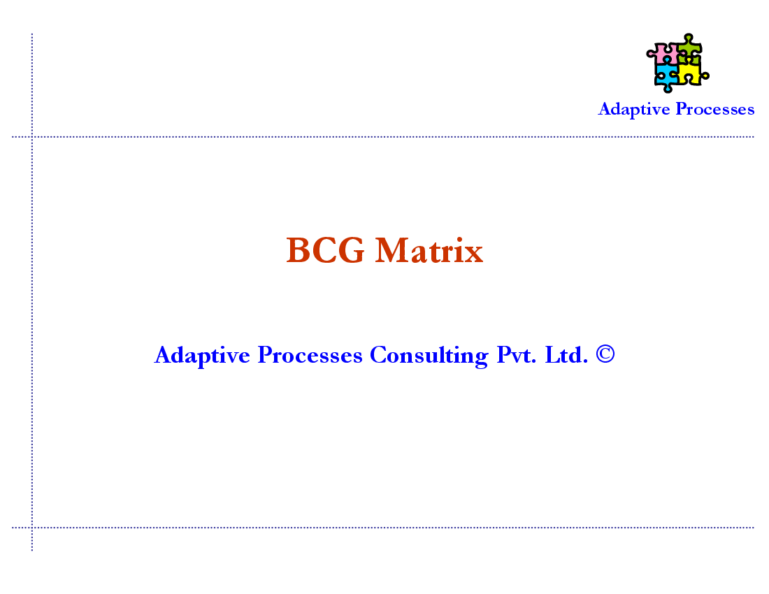 Boston Consulting Group Matrix Template