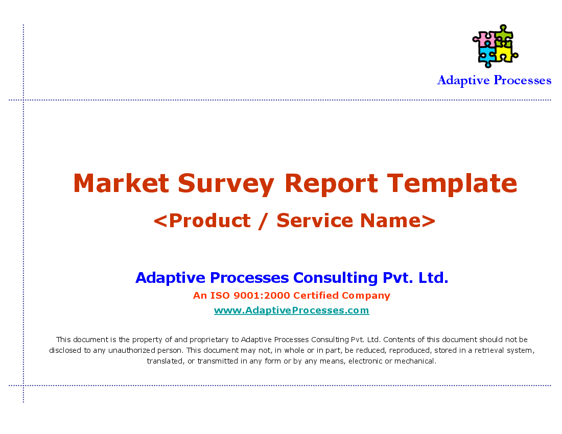 Market Survey Report Template