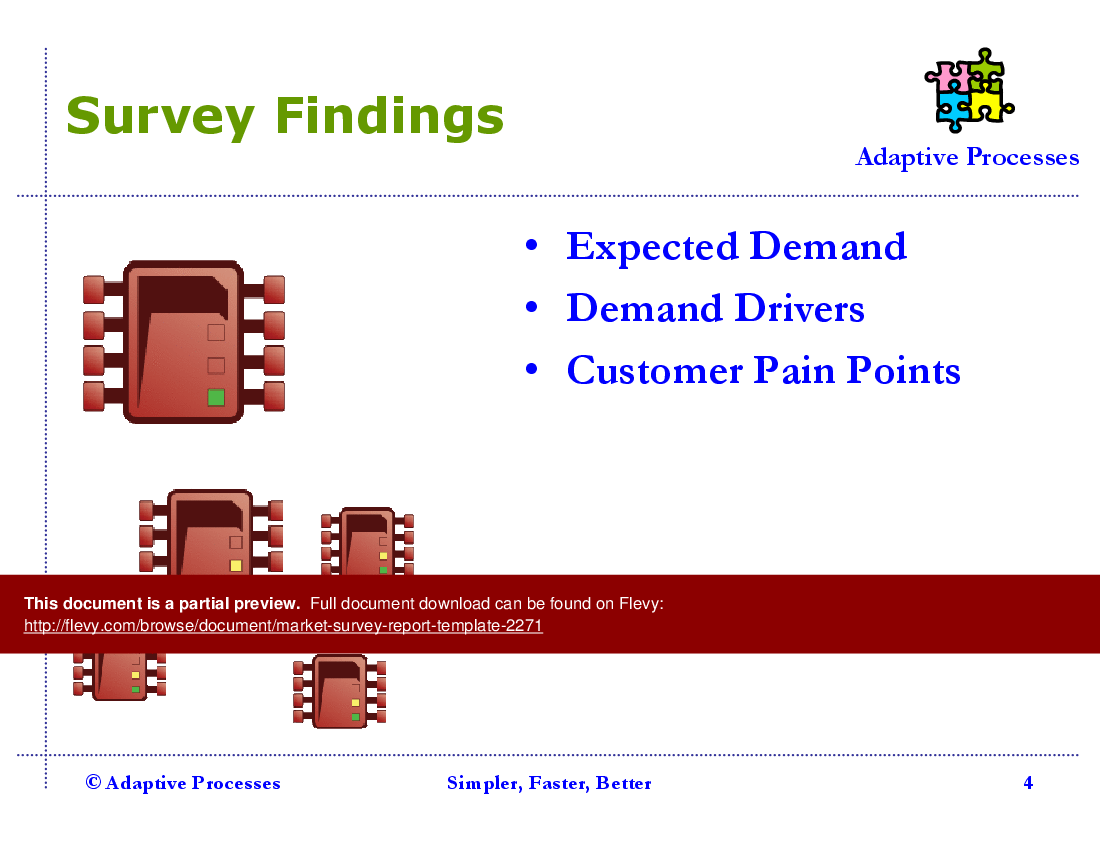 Market Survey Report Template (8-slide PPT PowerPoint presentation (PPT)) Preview Image