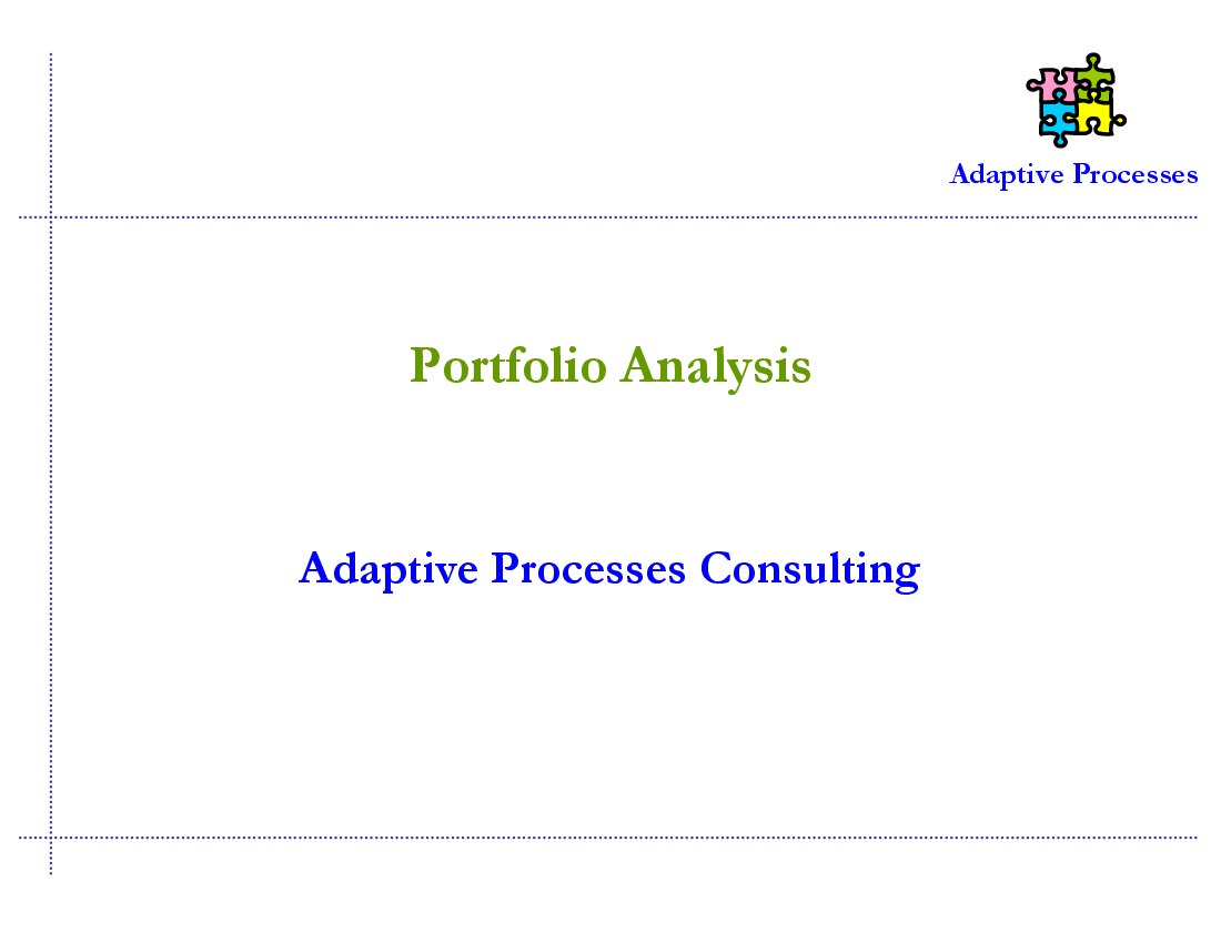 Portfolio Analysis Template (11-slide PPT PowerPoint presentation (PPT)) Preview Image