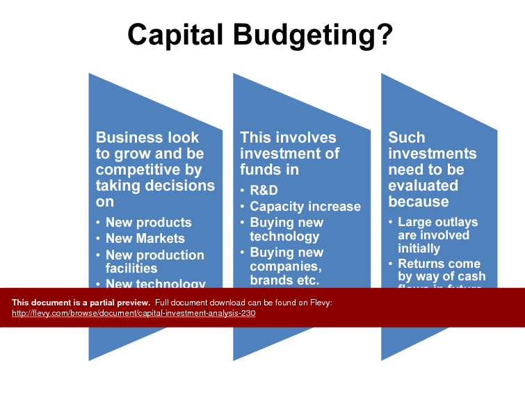 Capital Investment Analysis (101-slide PowerPoint presentation (PPTX)) Preview Image