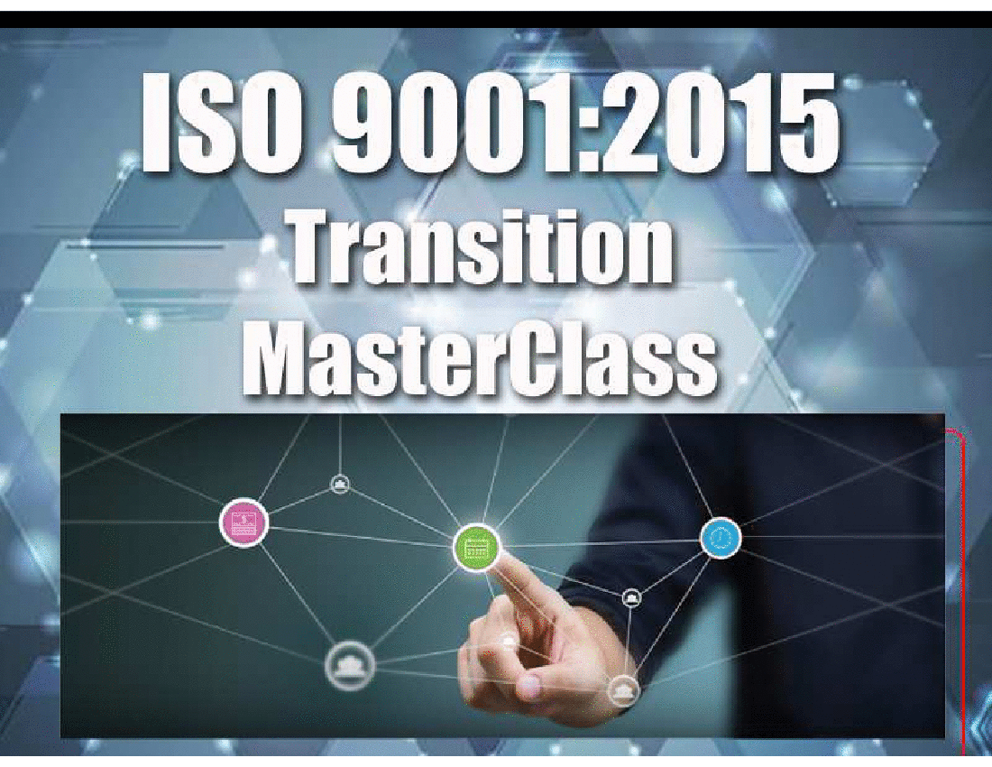 ISO 9001:2015 Management System Transition MasterClass () Preview Image