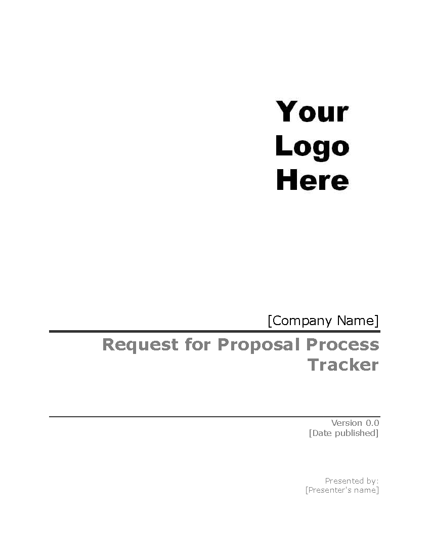 Request for Proposal Process Tracker (6-page Word document) Preview Image