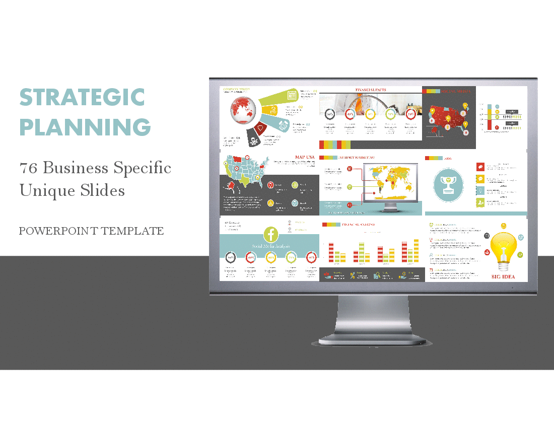 Strategic Planning PowerPoint Template (78-slide PPT PowerPoint presentation (PPTX)) Preview Image