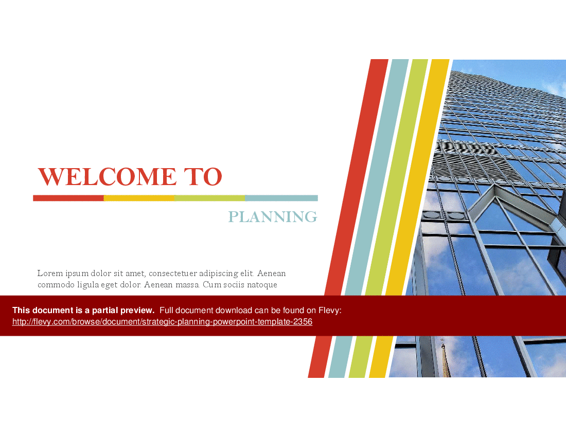 This is a partial preview of Strategic Planning PowerPoint Template (78-slide PowerPoint presentation (PPTX)). Full document is 78 slides. 