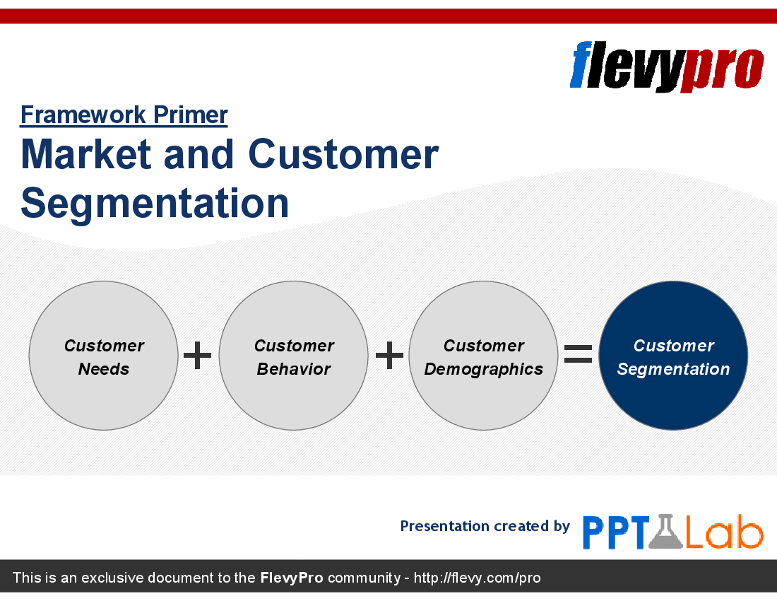This is a partial preview of Market and Customer Segmentation (18-slide PowerPoint presentation (PPT)). Full document is 18 slides. 