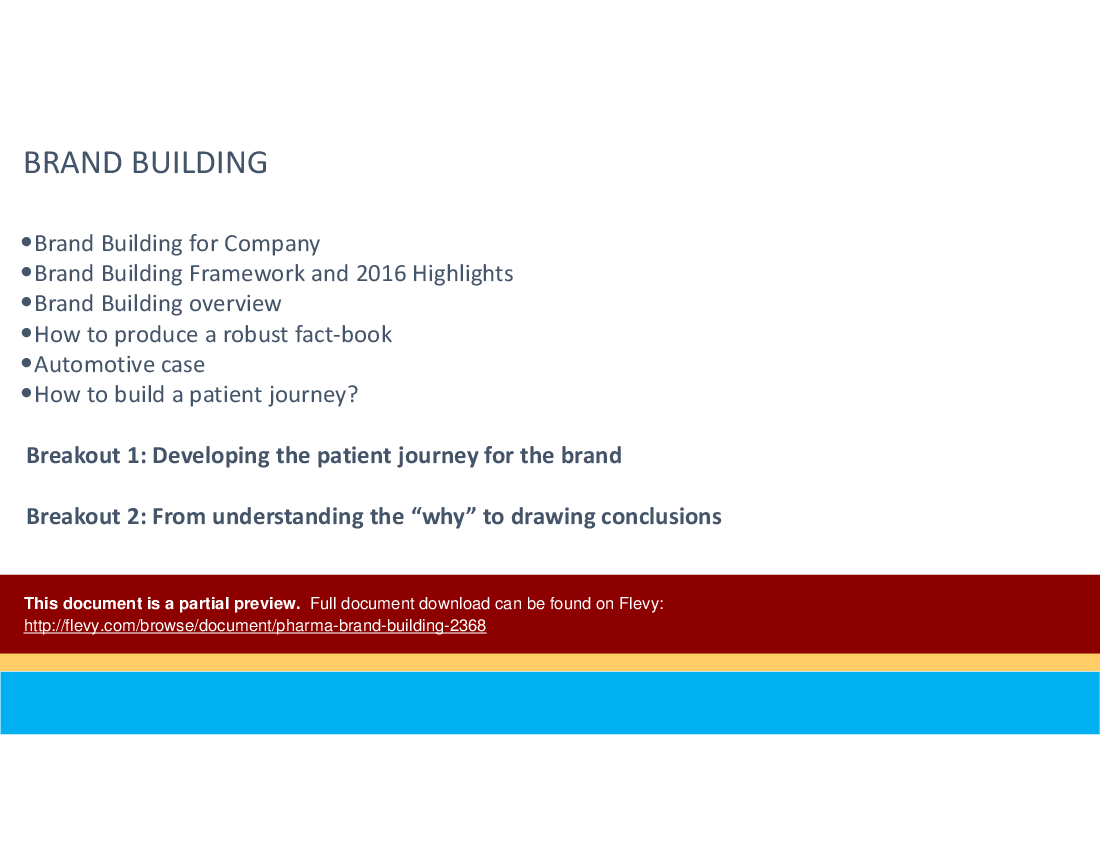 Pharma Brand Building (183-slide PPT PowerPoint presentation (PPTX)) Preview Image