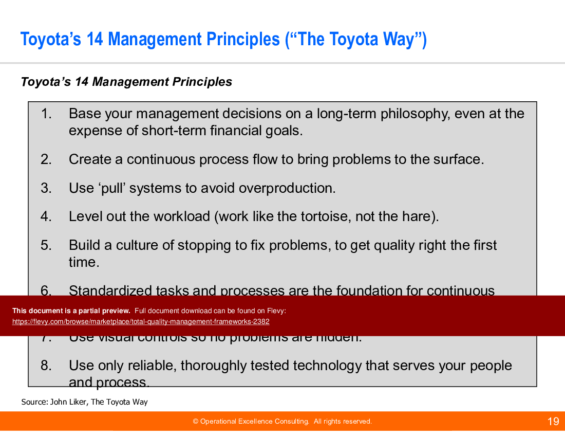 Total Quality Management (TQM) Frameworks (153-slide PPT PowerPoint presentation (PPTX)) Preview Image