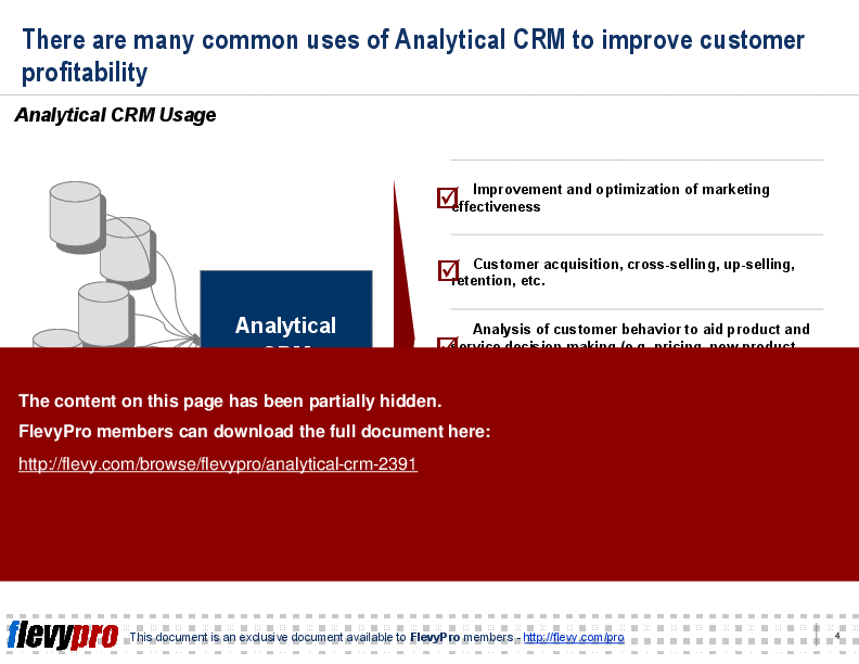 This is a partial preview of Analytical CRM (9-slide PowerPoint presentation (PPT)). Full document is 9 slides. 