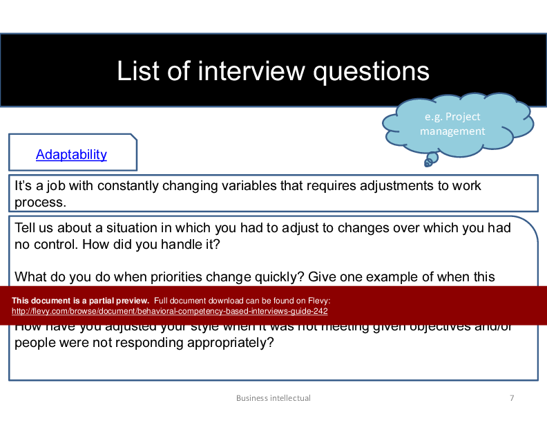This is a partial preview of Behavioral Competency Based Interviews Guide (35-slide PowerPoint presentation (PPTX)). Full document is 35 slides. 