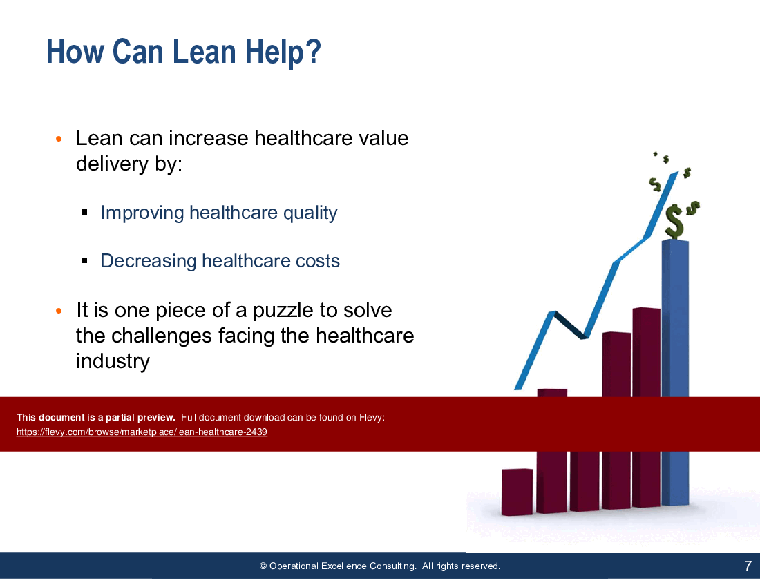This is a partial preview of Lean Healthcare (180-slide PowerPoint presentation (PPTX)). Full document is 180 slides. 