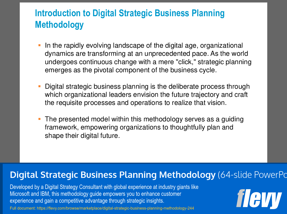 business planning methodology