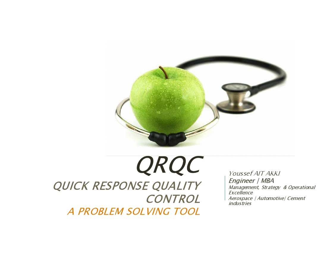 Quick Response Quality Control Problem Solving Tool (37-slide PPT PowerPoint presentation (PPTX)) Preview Image