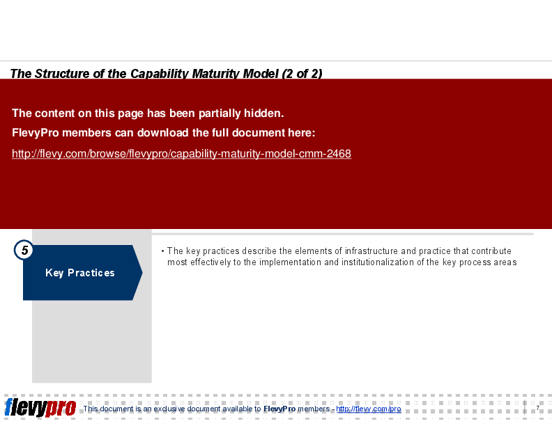 Capability Maturity Model (CMM) (10-slide PPT PowerPoint presentation (PPT)) Preview Image