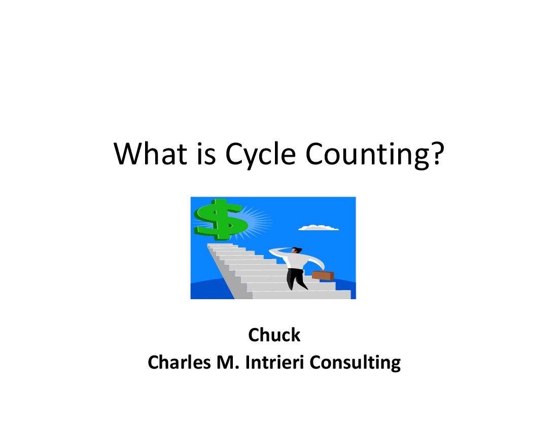 This is a partial preview of Daily Cycle Counting for Inventory Records Accuracy (15-slide PowerPoint presentation (PPTX)). Full document is 15 slides. 