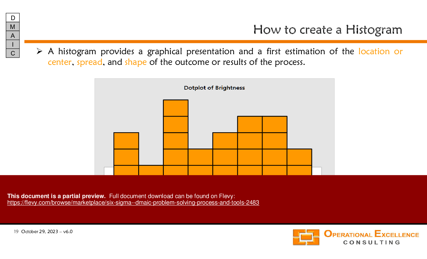 Six Sigma - DMAIC Problem Solving Process & Tools (182-slide PowerPoint presentation (PPTX)) Preview Image