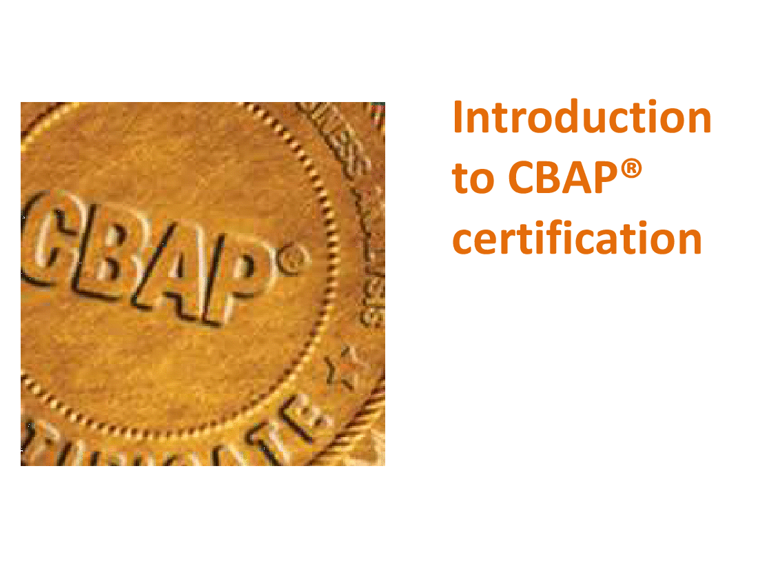 CBAP V3 Introduction