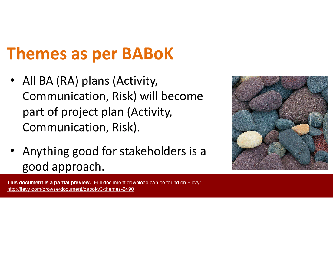 BABoK V3 Themes (20-slide PPT PowerPoint presentation (PPTX)) Preview Image