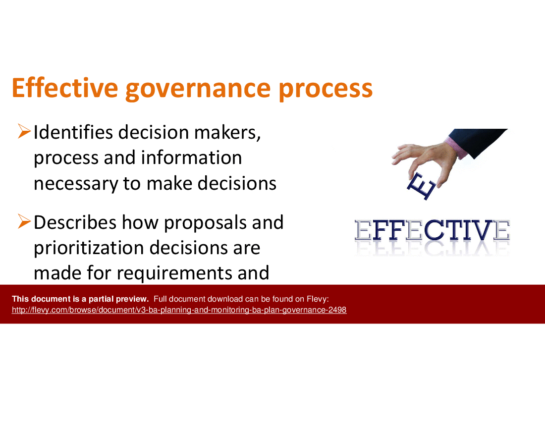 V3 BA Planning and Monitoring - BA Plan Governance (14-slide PPT PowerPoint presentation (PPTX)) Preview Image