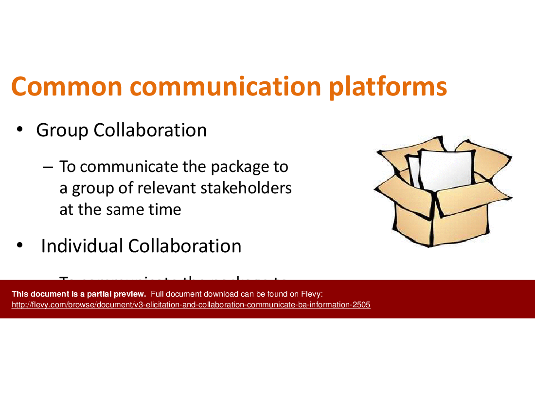 V3 Elicitation and Collaboration - Communicate BA Information (21-slide PPT PowerPoint presentation (PPTX)) Preview Image