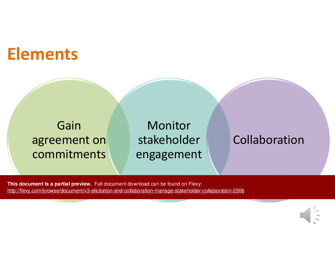 V3 Elicitation and Collaboration - Manage Stakeholder Collaboration (15-slide PPT PowerPoint presentation (PPTX)) Preview Image