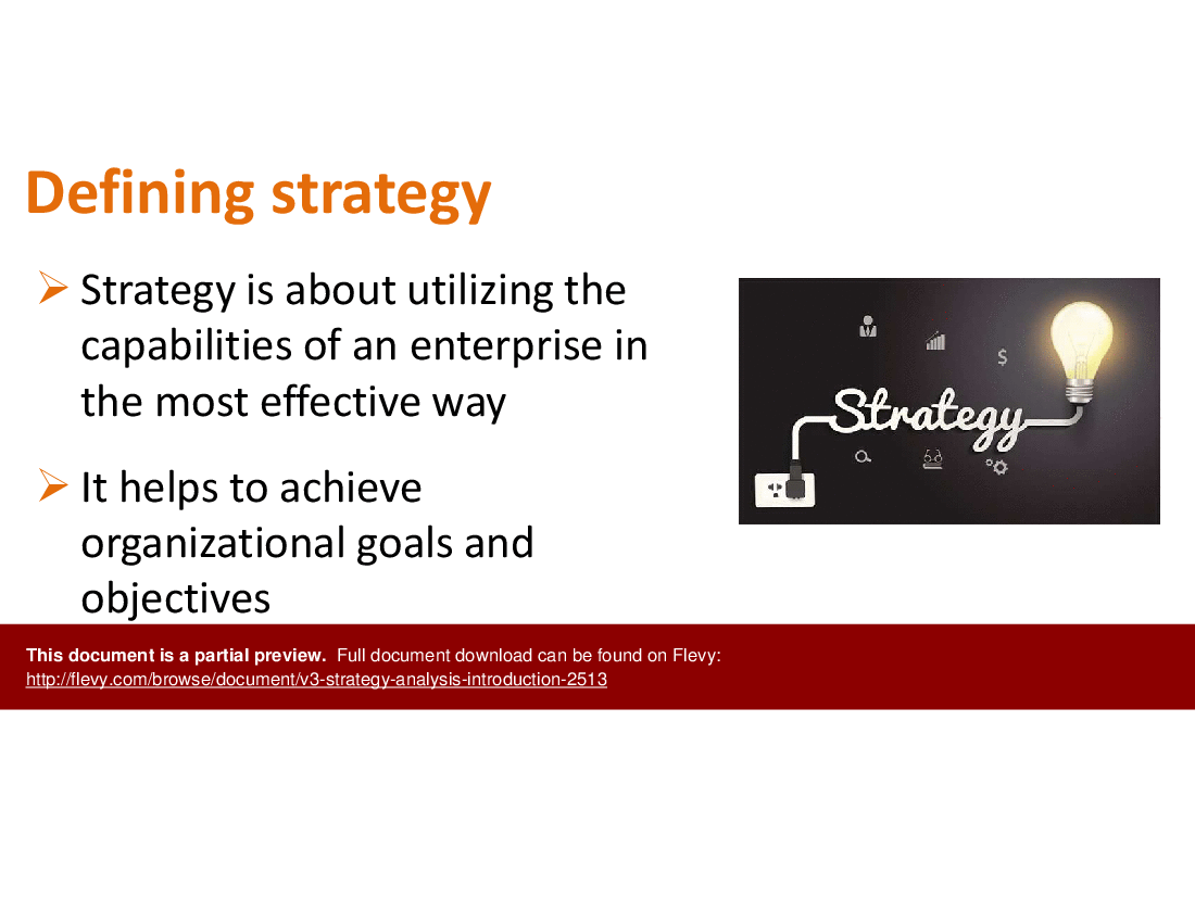 This is a partial preview of V3 Strategy Analysis - Introduction (23-slide PowerPoint presentation (PPTX)). Full document is 23 slides. 
