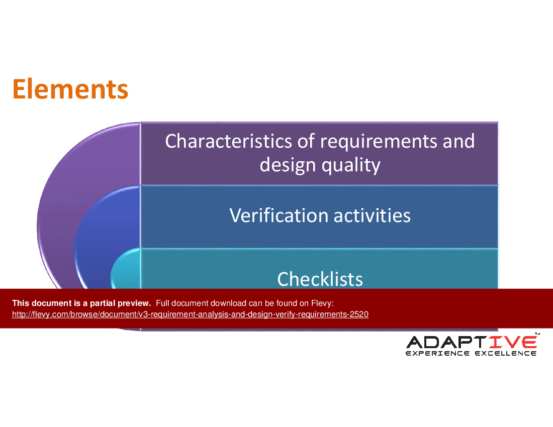V3 Requirement Analysis & Design - Verify Requirements (9-slide PPT PowerPoint presentation (PPTX)) Preview Image