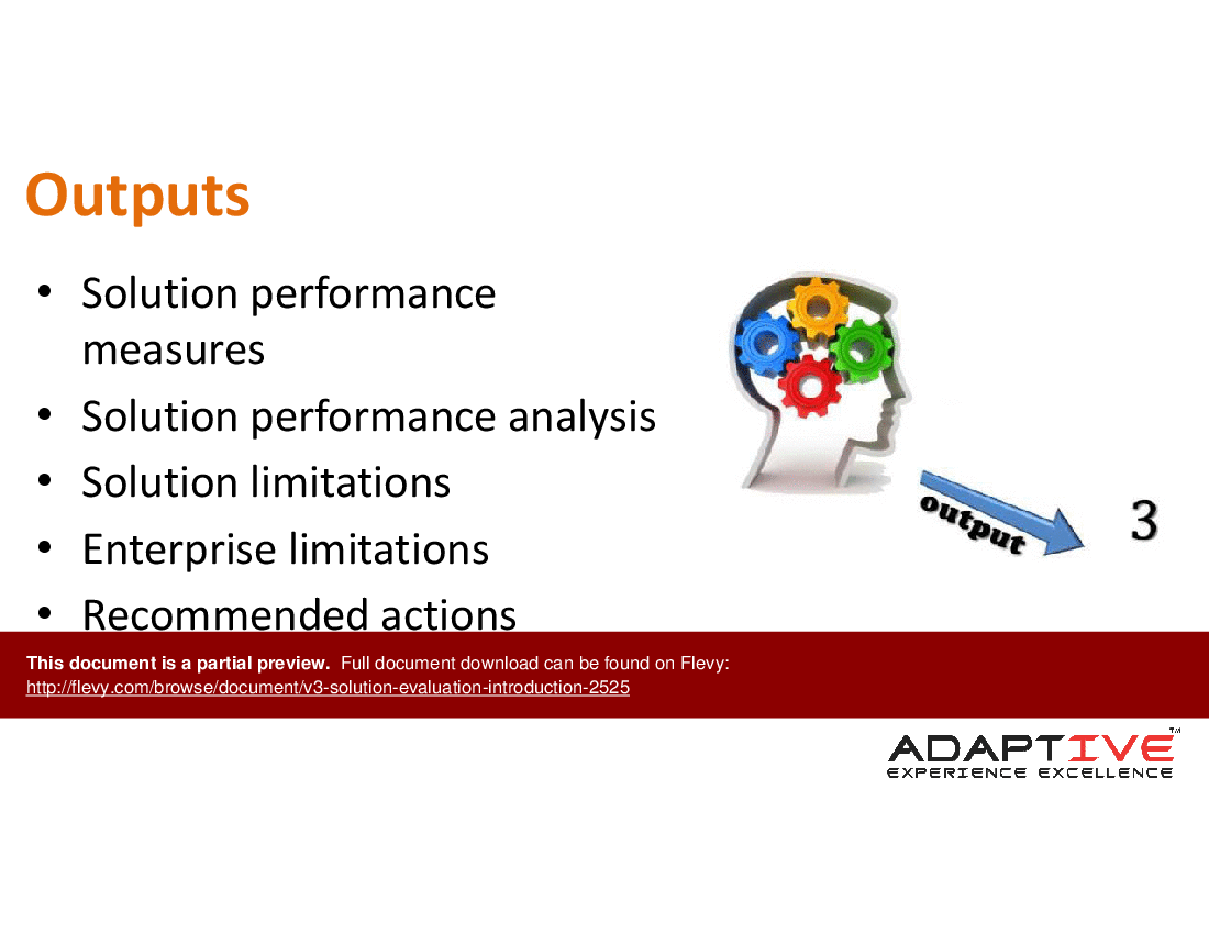 This is a partial preview of V3 Solution Evaluation - Introduction (15-slide PowerPoint presentation (PPTX)). Full document is 15 slides. 