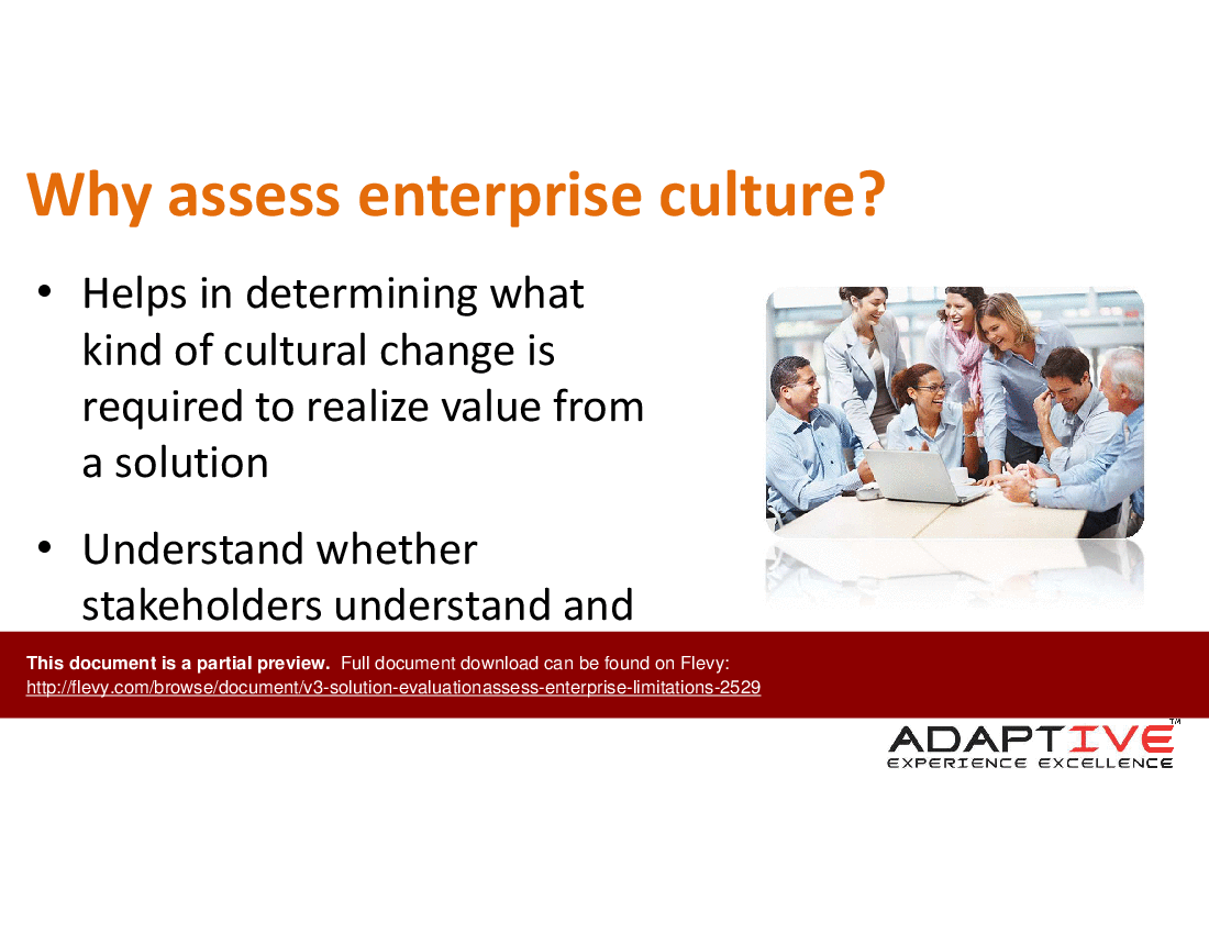 V3 Solution Evaluation -  Assess Enterprise Limitations (12-slide PPT PowerPoint presentation (PPTX)) Preview Image