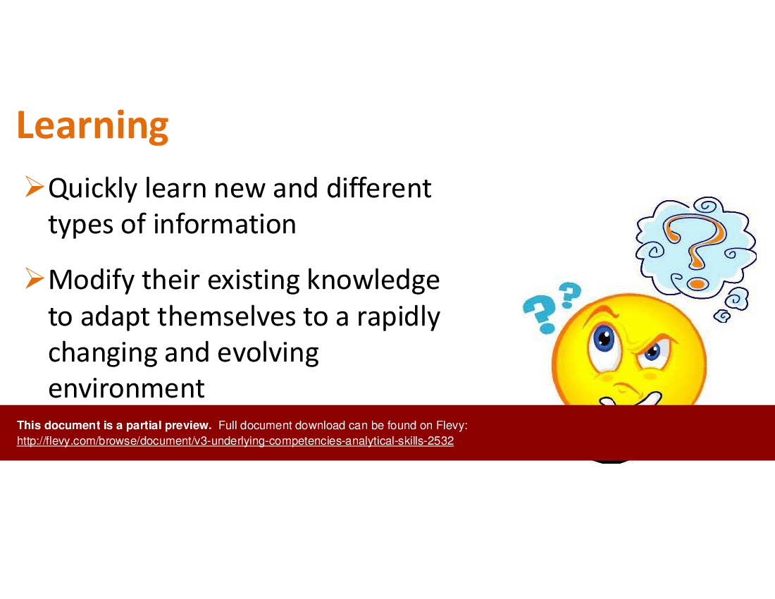 V3 Underlying Competencies - Analytical Skills (13-slide PPT PowerPoint presentation (PPTX)) Preview Image