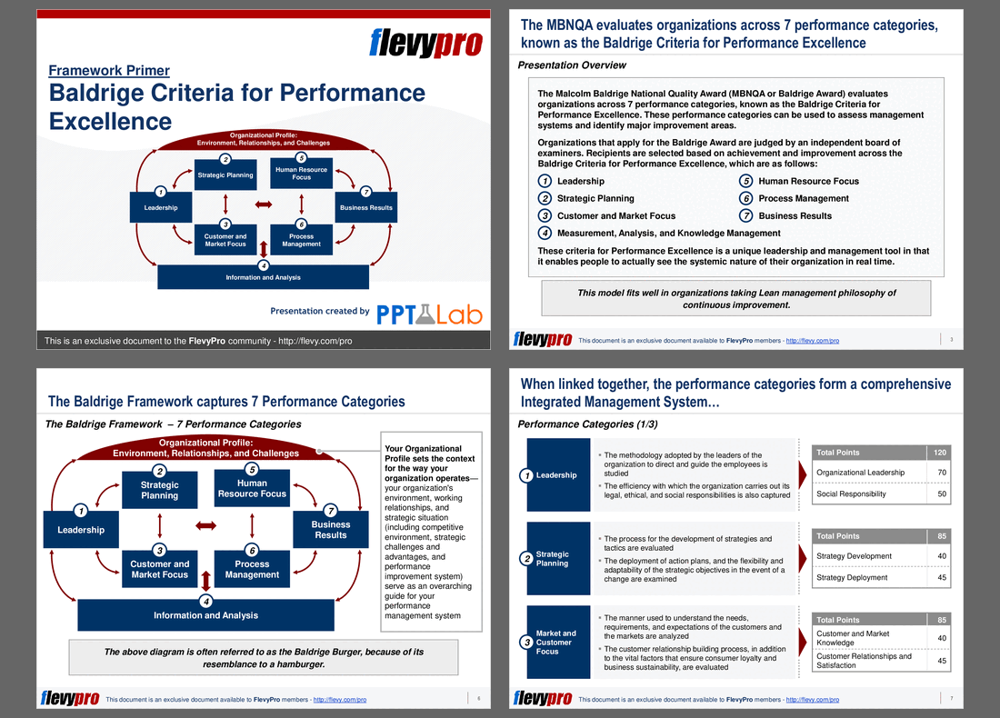 Baldrige Criteria for Performance Excellence (14-slide PPT PowerPoint presentation (PPT)) Preview Image