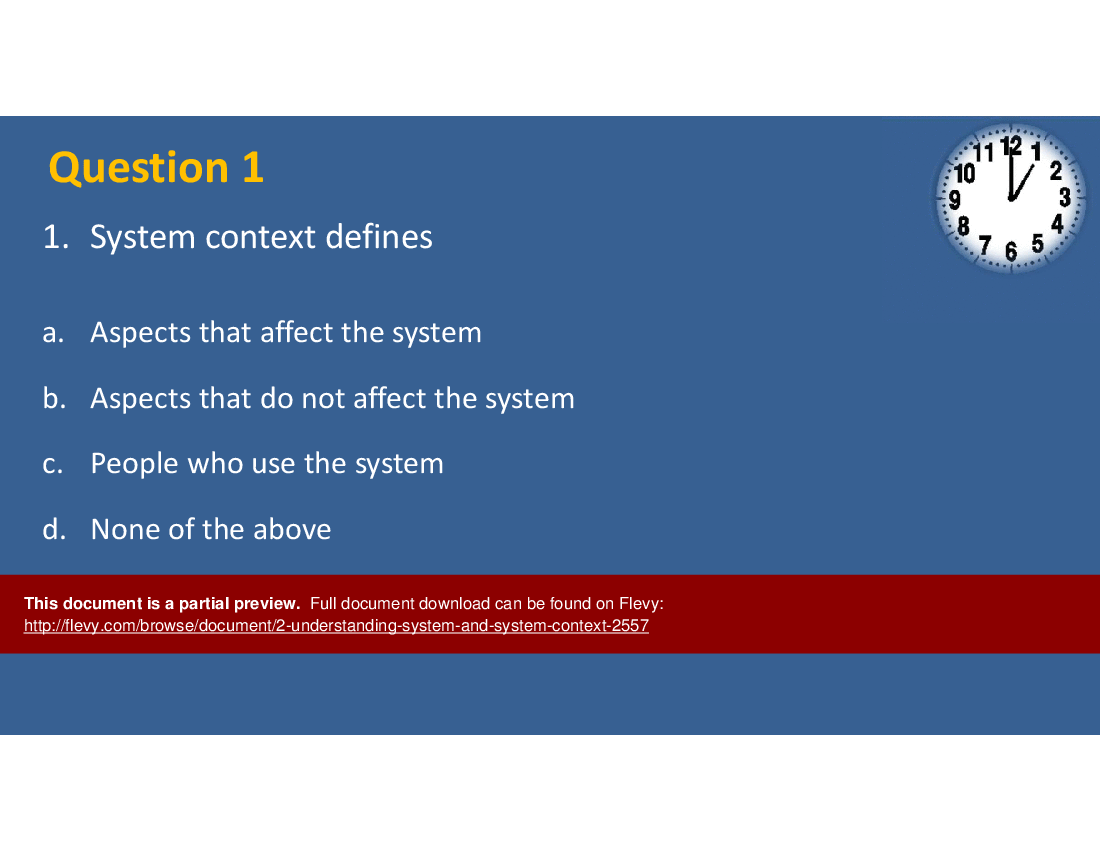 CPRE-FL Module 2: Understanding System and System Context (39-slide PPT PowerPoint presentation (PPTX)) Preview Image