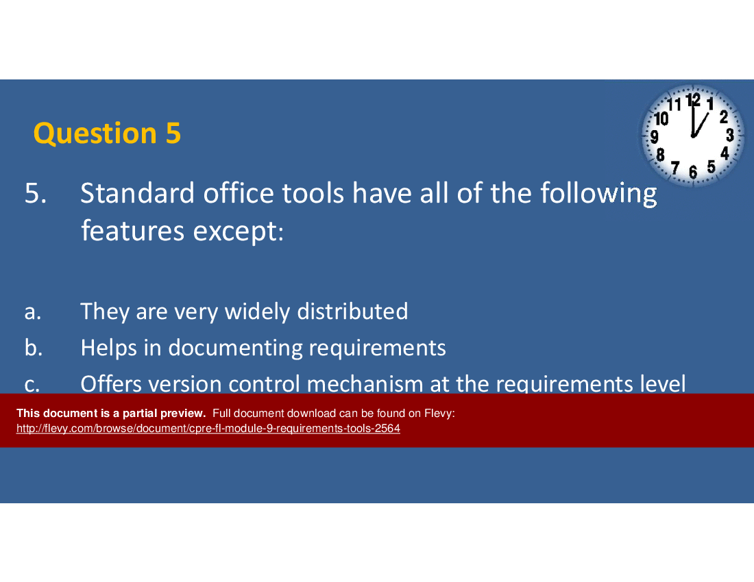 CPRE-FL Module 9: Requirements Tools (34-slide PPT PowerPoint presentation (PPTX)) Preview Image