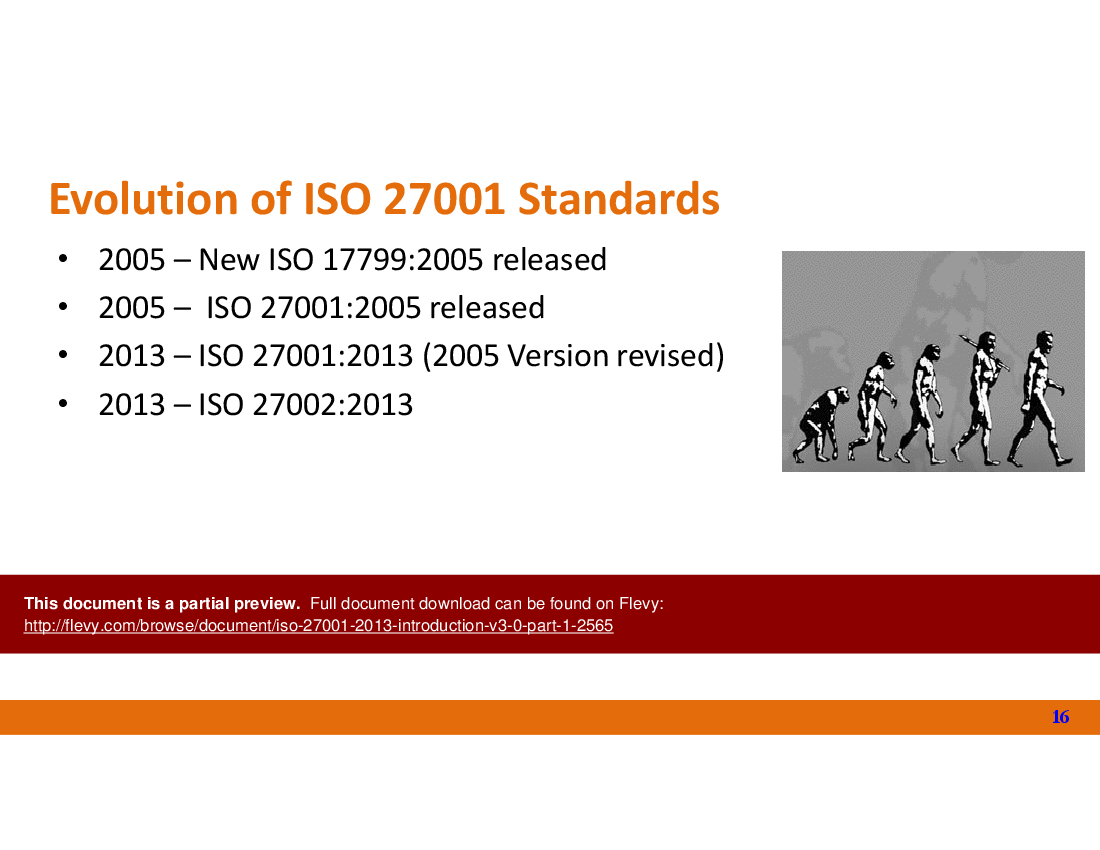 ISO 27001 2013 - Introduction v3.0 - Part 1 (20-slide PPT PowerPoint presentation (PPTX)) Preview Image